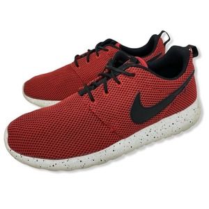 Nike Roshe Run Youth 7 Red Black Sneakers